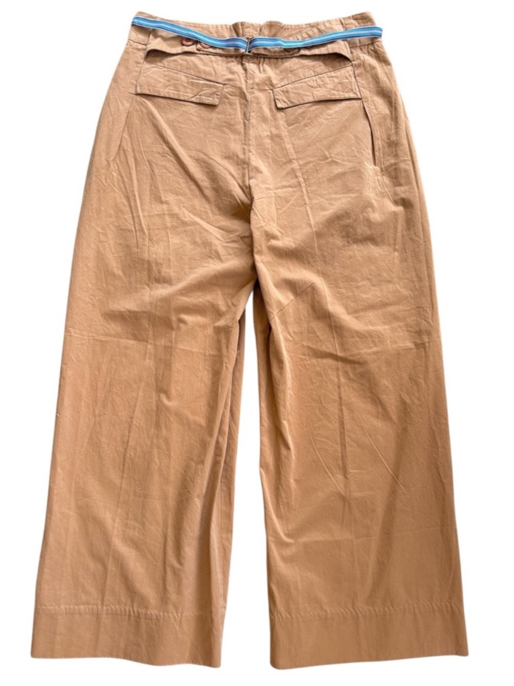 NWT Free People Wide Leg Buckle Back Pants Tobacco Brown Size 12 Retail $148.00 - Picture 14 of 15